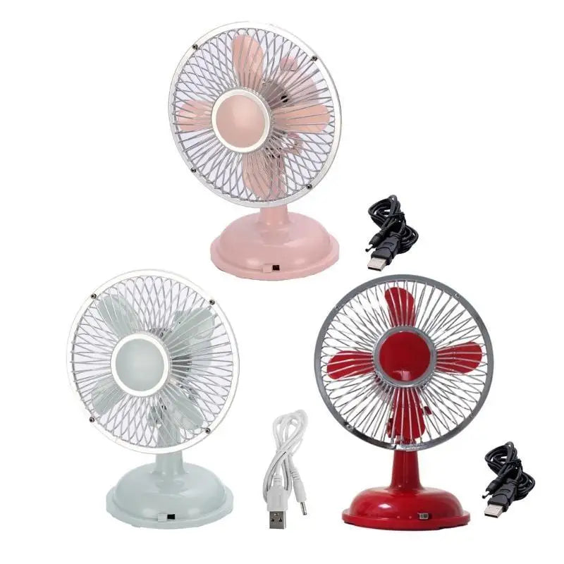 652F Desk Fan 2 Speed USB/AA Battery Adjust Oscillating Table Fan Gift Choice Zpaxo