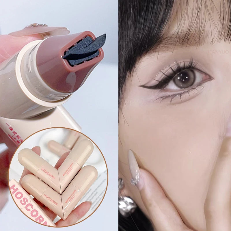 Lazy Integrated Eyeliner Stamp Dual-head Rotatable Precise Outline Zpaxo