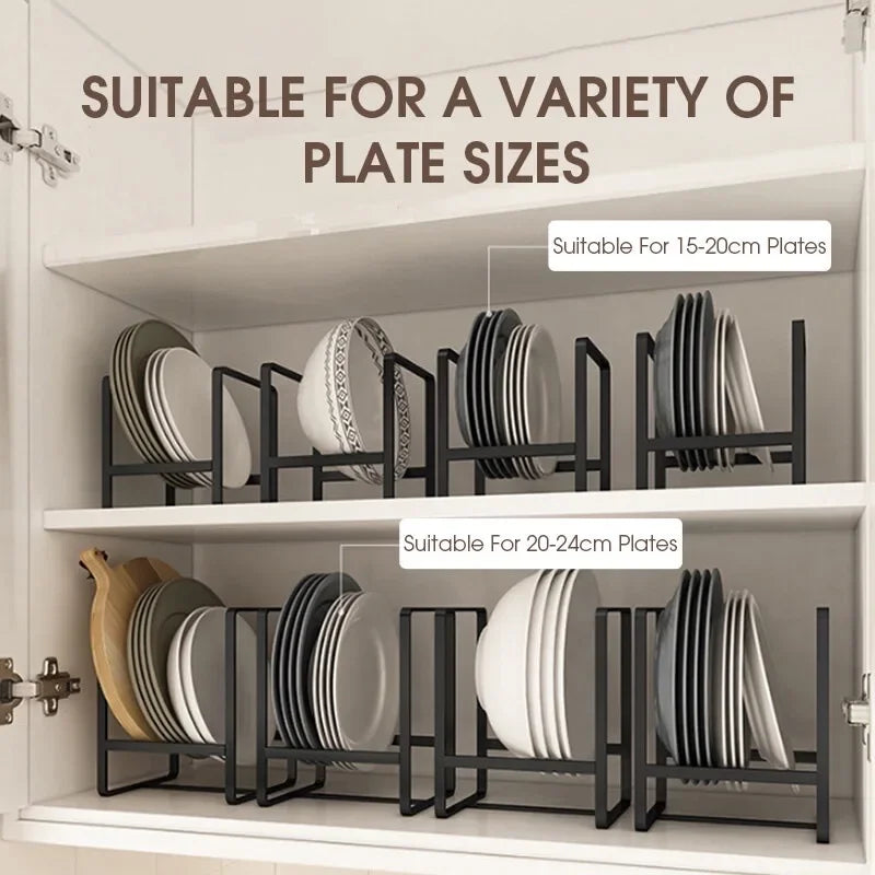 4 2 Kitchen Rack Dish Storage Cabinet Dinner Plate Drain Countertop