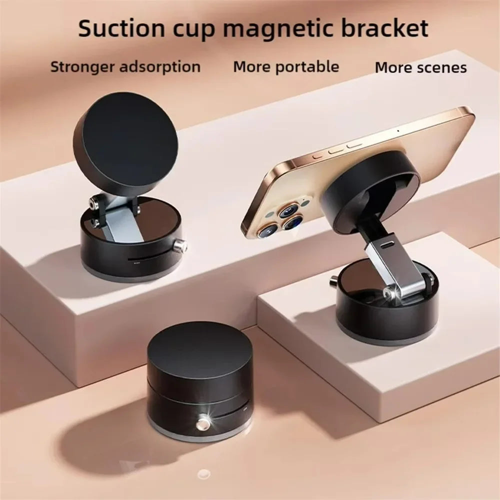 Magnetic Mobile Phone More Portable Vacuum Bracket Adjustable Double-Sided Suction Cup Holder Lazy Stand For All Smartphone Zpaxo