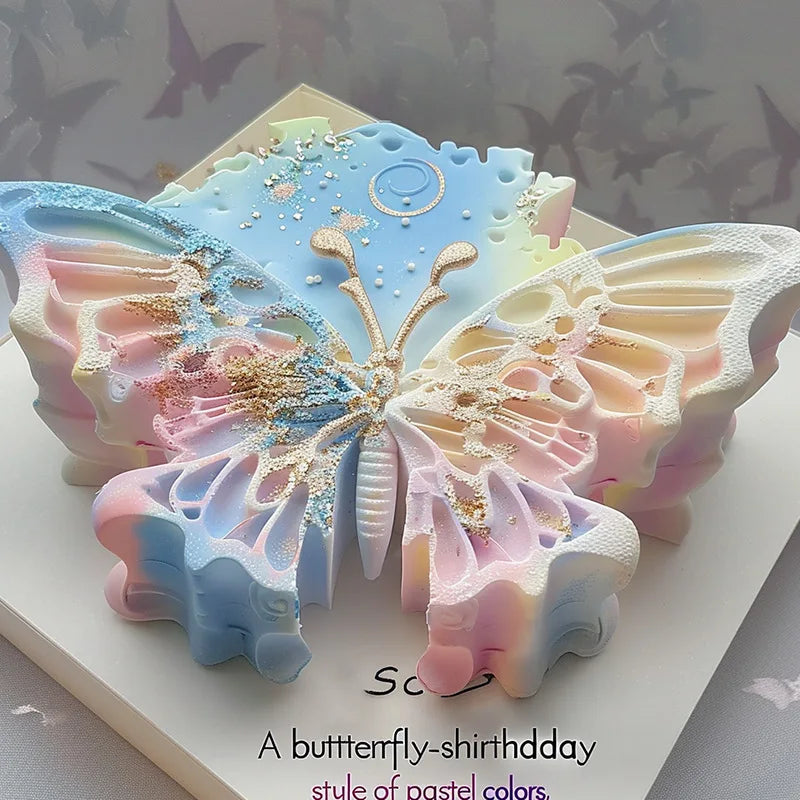 3D Butterfly Candle Silicone Mold DIY Aromatherapy Soap Craft Ornament Wax Mousse Cake Decorating Chocolate Fondant Mold Zpaxo