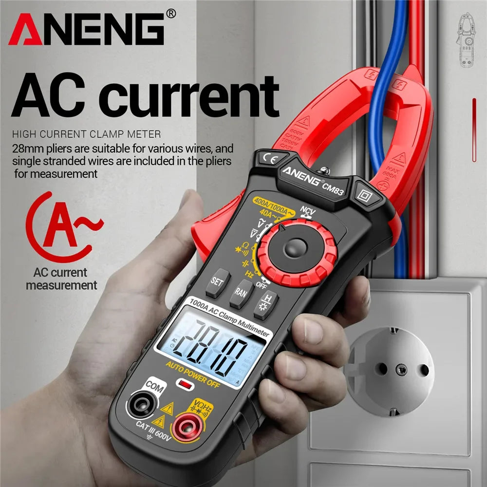 Digital Clamp Multimeter ANENG CM83 Tester 4000 Count AC DC Current
