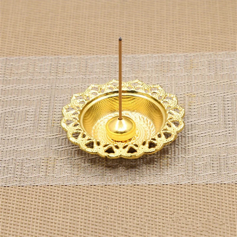 Middle Eastern-style Openwork Metal Incense Burner Arabian Gold