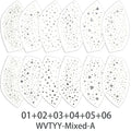 6 Pairs Eye Shadow Stickers Waterproof Temporary Tattoo Makeup Silver