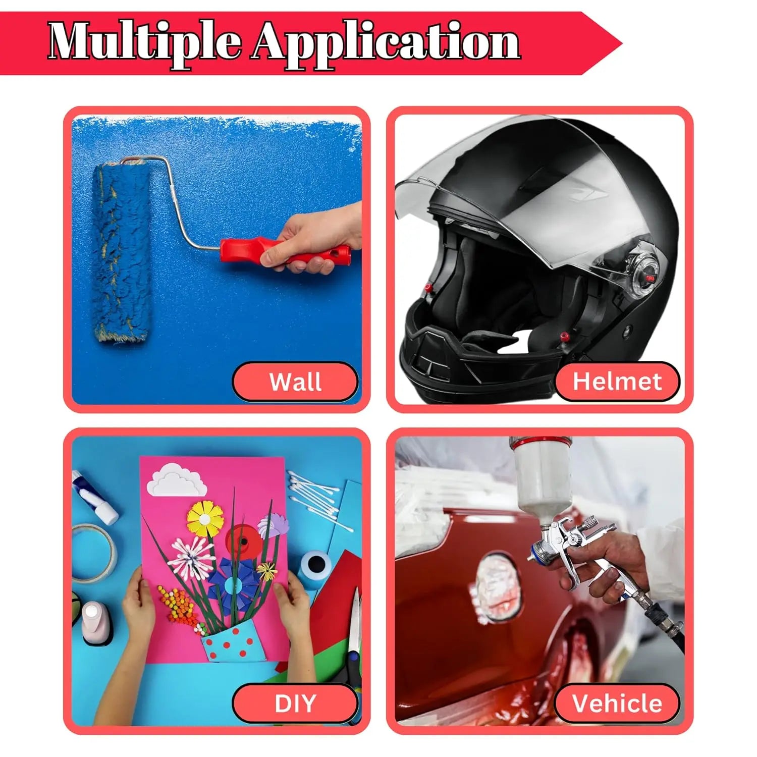 2-Roll Red Painter's Masking Tape – Multi-Surface DIY & Art Painter's Masking Tape Zpaxo