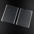 Clear Acrylic Card Holder Snap Type Gaming Sports Trading Card Display Case Kpop Idol Photo Protective Sleeves Not Magnetic Zpaxo 3Pcs Case