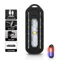 USB Rechargeable LED Keychain Flashlight – Flash Warning & Clip