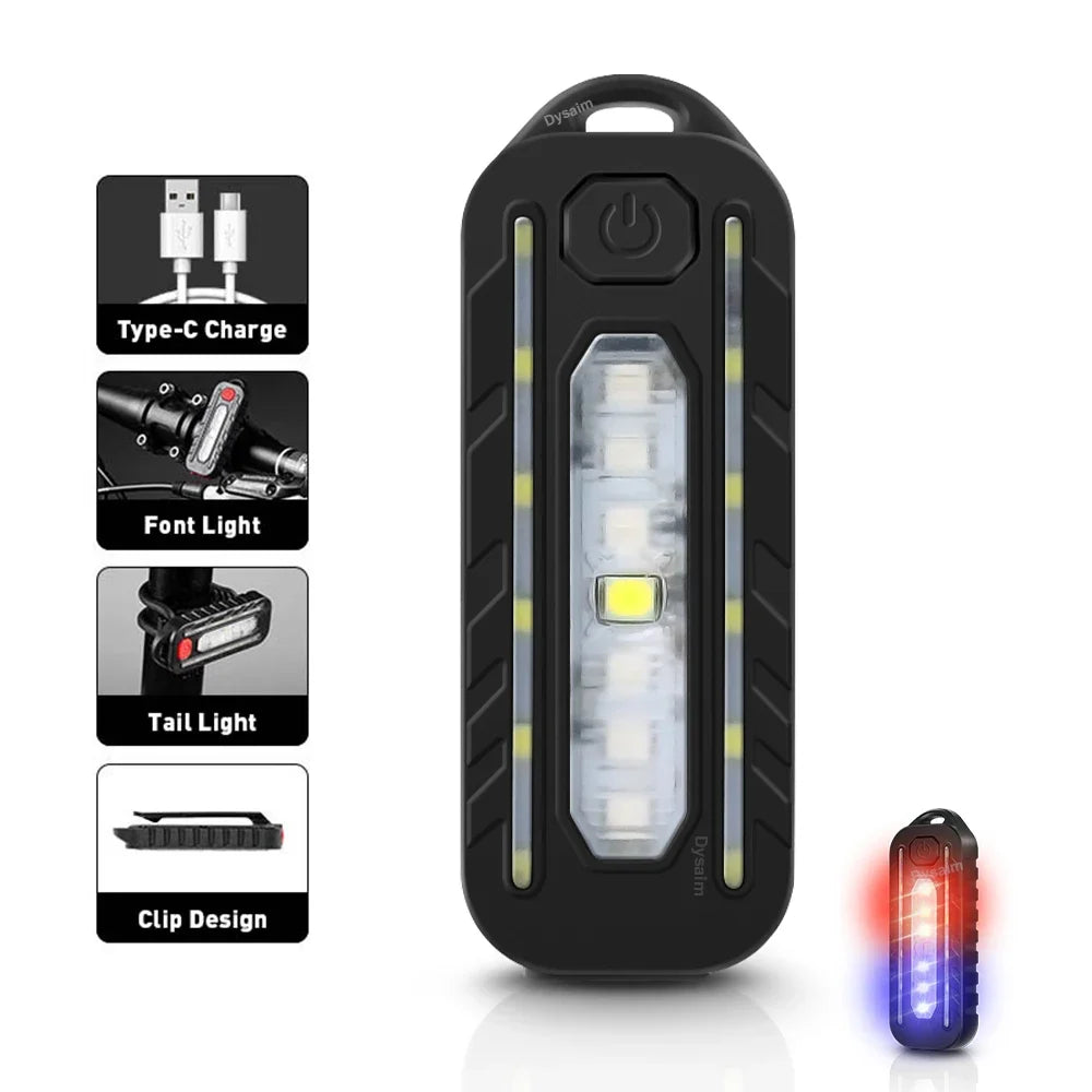 USB Rechargeable LED Keychain Flashlight – 300LM Clip Work Light