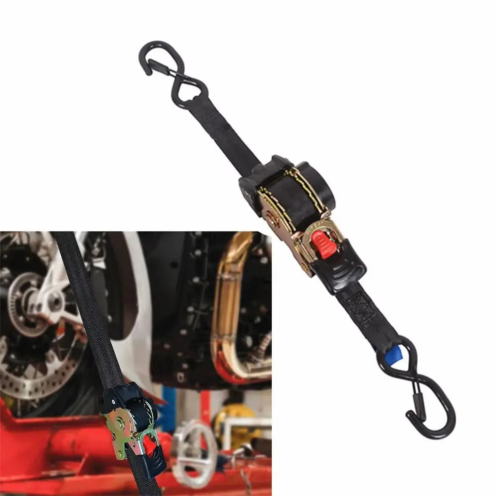 25mm x 2metres Tie Down Belts Adjustable Length Fixed Prevent Fall Ratchet Tie Down Self Retracting Durable Tie Down Strap Zpaxo