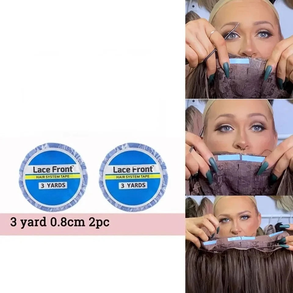Hair System Tape Double Side Ultra Hold Hair Extension Tapes For Lace Closure 3Yards Lace Front Wig Glue Zpaxo