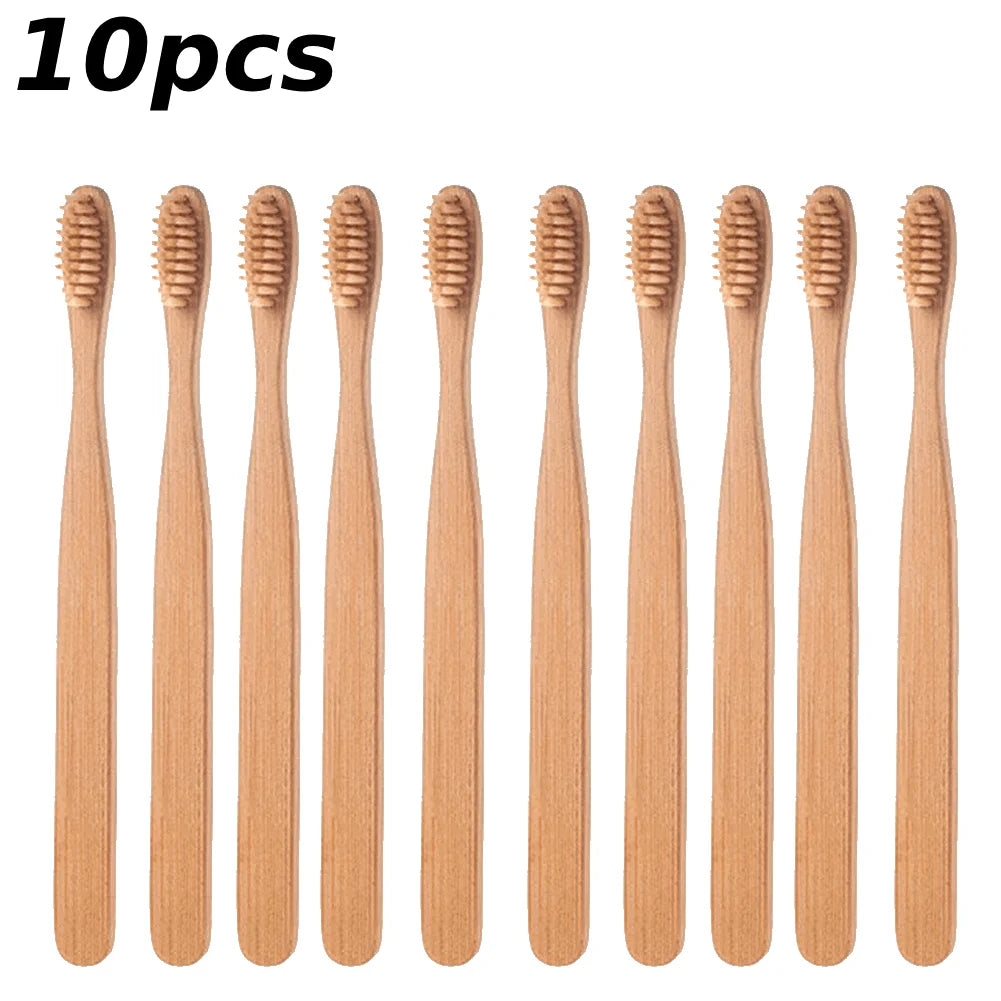 Natural Bamboo Toothbrush – Soft Charcoal Bristles | 1 or 50 Pack Bamboo Toothbrush Set Zpaxo C