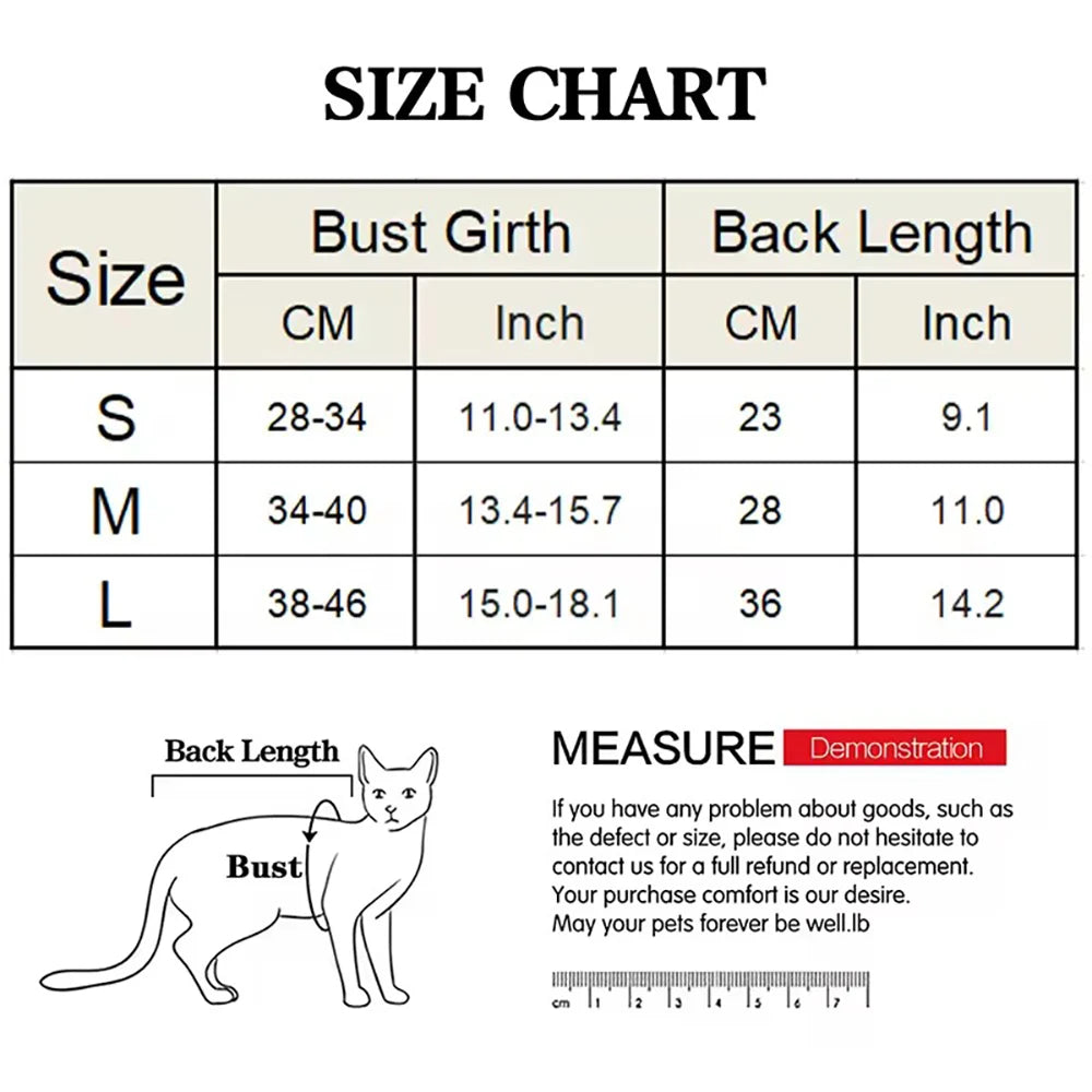 Cat Weaning Suit Anti-licking Recovery Clothes After Surgery Soft Zpaxo