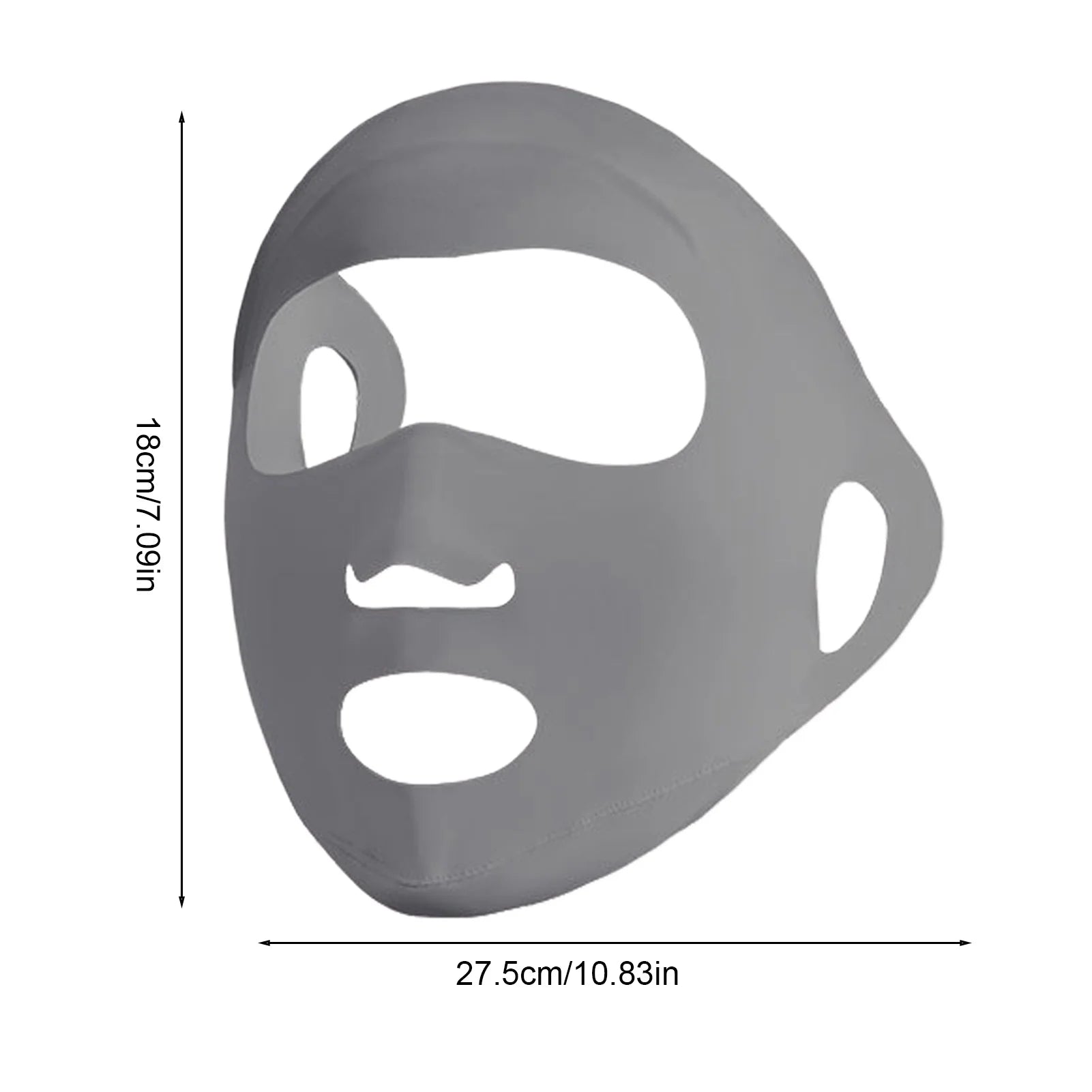 1PC UV Protection Face Mask Breathable Ice Silk Mask Washable Dustproof Sunscreen Mask Anti-UV Outdoor Riding Face Mask Zpaxo Gray 02