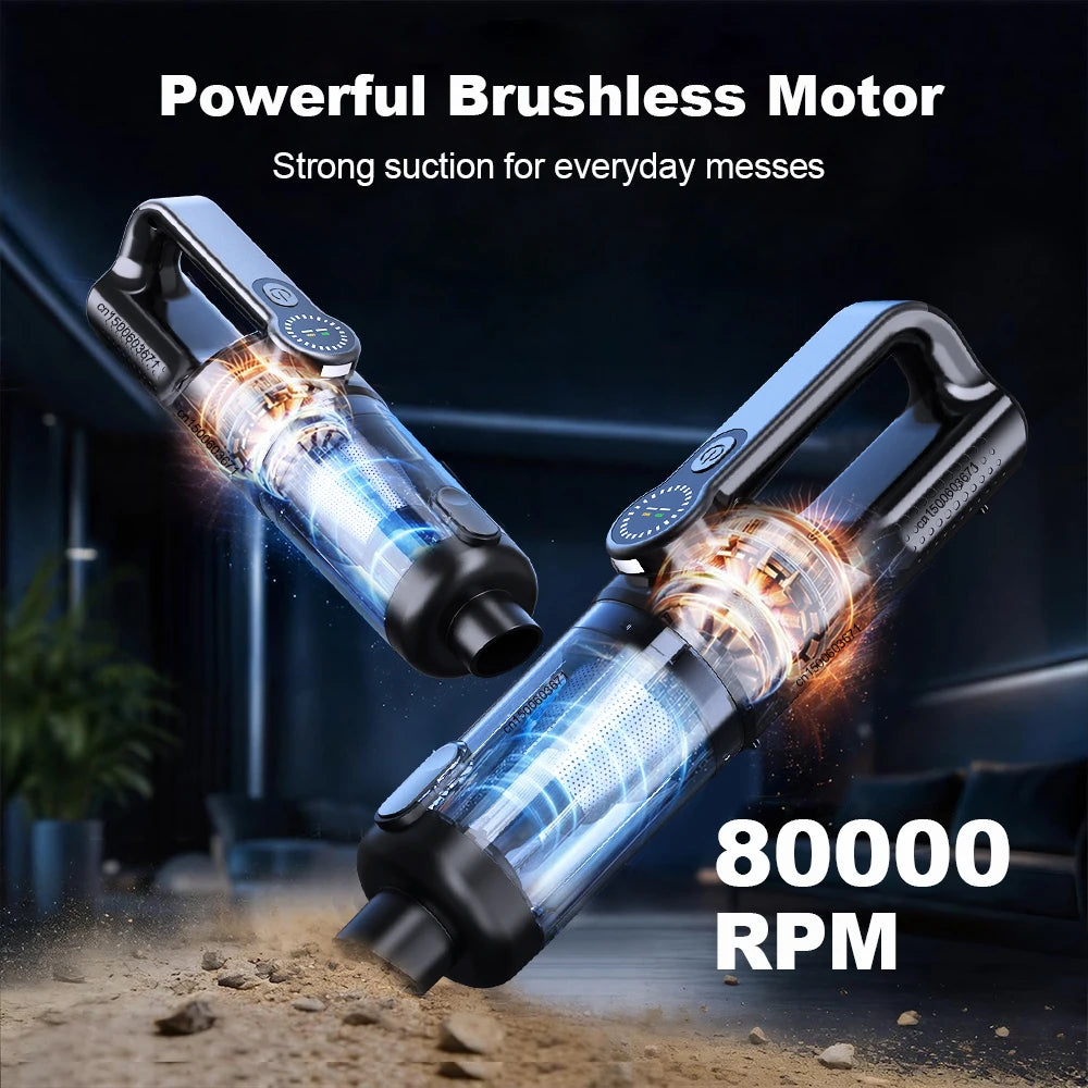 Car Vacuum Cleaner Portable Handheld Wireless 17000Pa Strong Suction