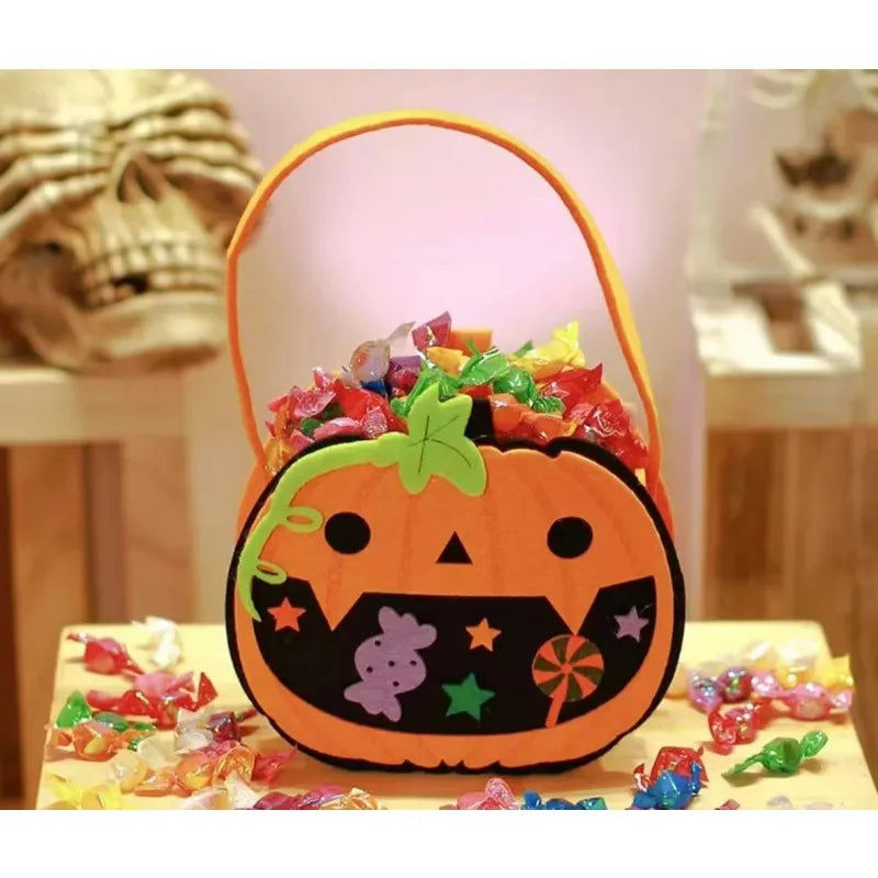 Halloween Nonwoven Pumpkin Tote Bags Perfect Trick-or-supports Candy