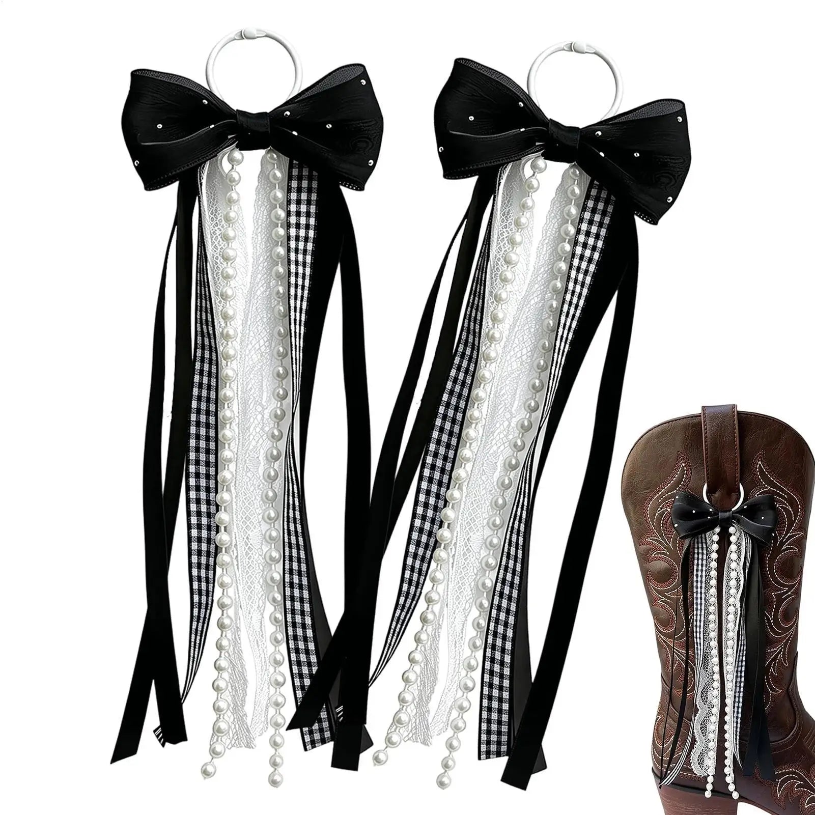 Boot Ribbons Cowboy 2 Lace Ribbon Classic Bows Decoration Cow Decor