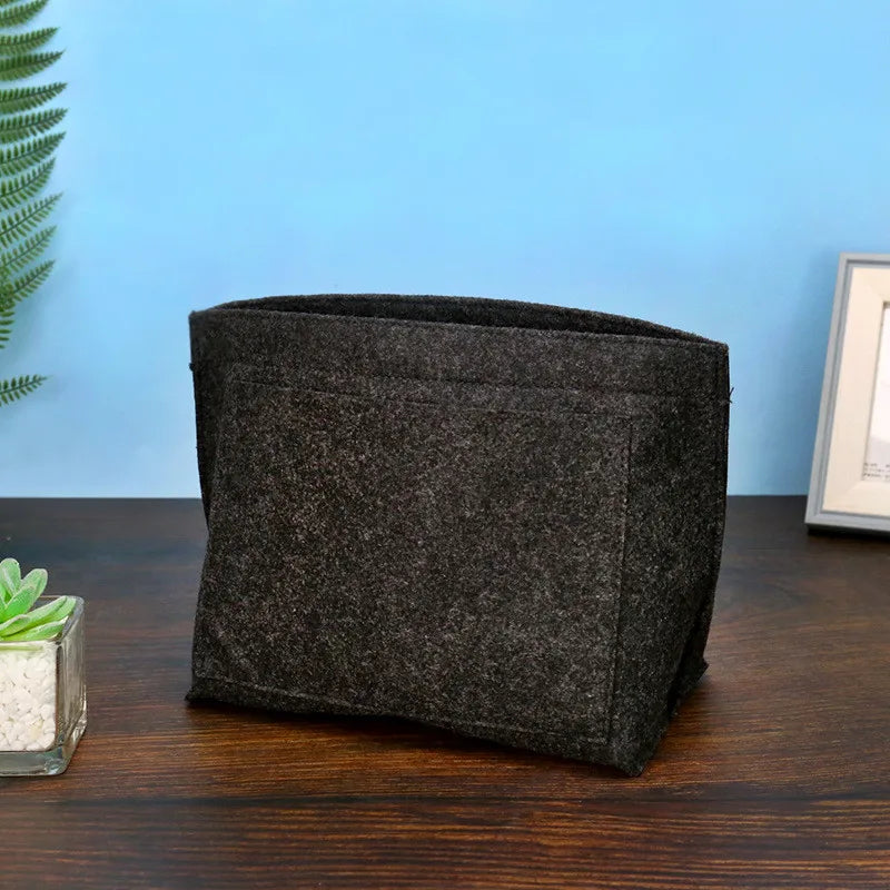 Felt Insert Bag Organizer for Longchamp & Designer Handbags Handbag Organizer Insert Zpaxo Grey Black M