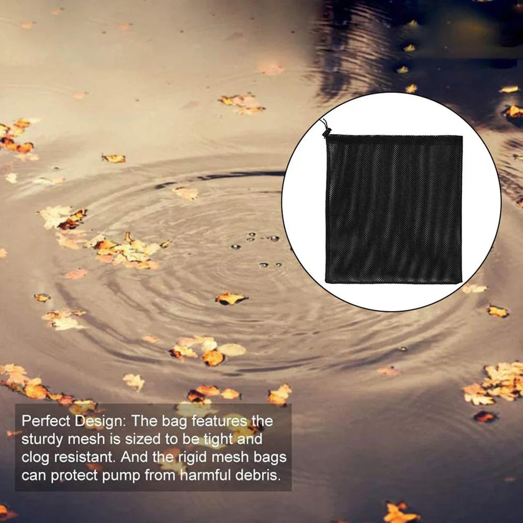 2PC Anti-clog Pump Barrier Bag Pump Filter Mesh Bag Mesh with Drawstring Reusable Pond Pump Protector for Pond Biological Filter Zpaxo