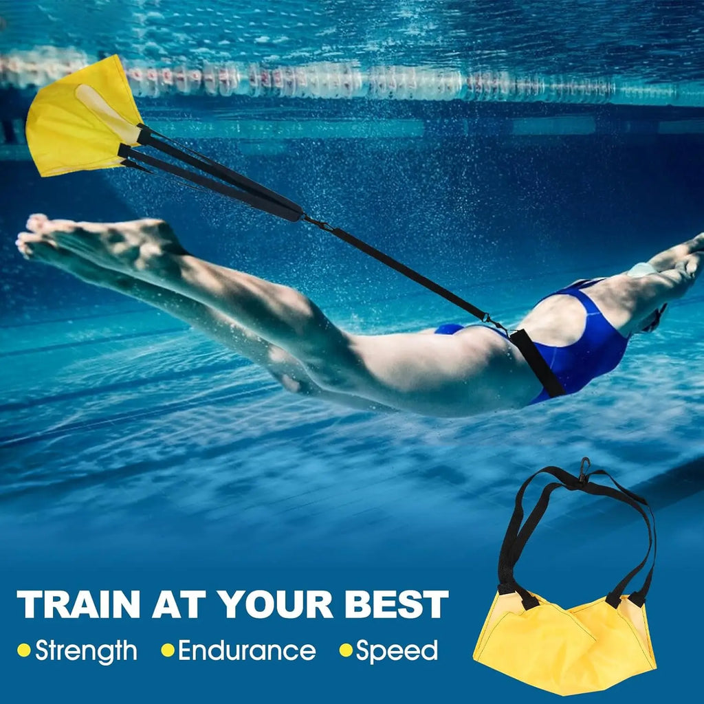 Adjustable Swim Resistance Parachute Belt | Pool Fitness Trainer