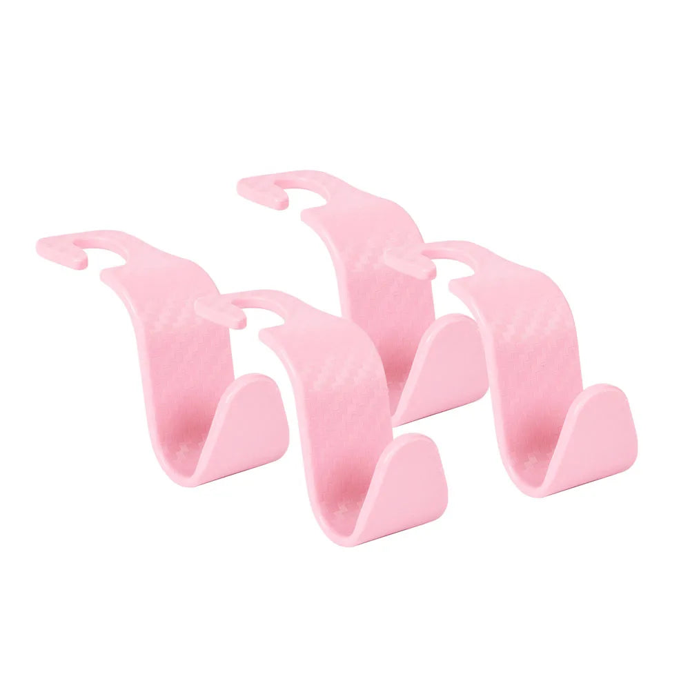 Car Seat Headrest Hooks 4-Pack – Universal Car Hanger Organizer
