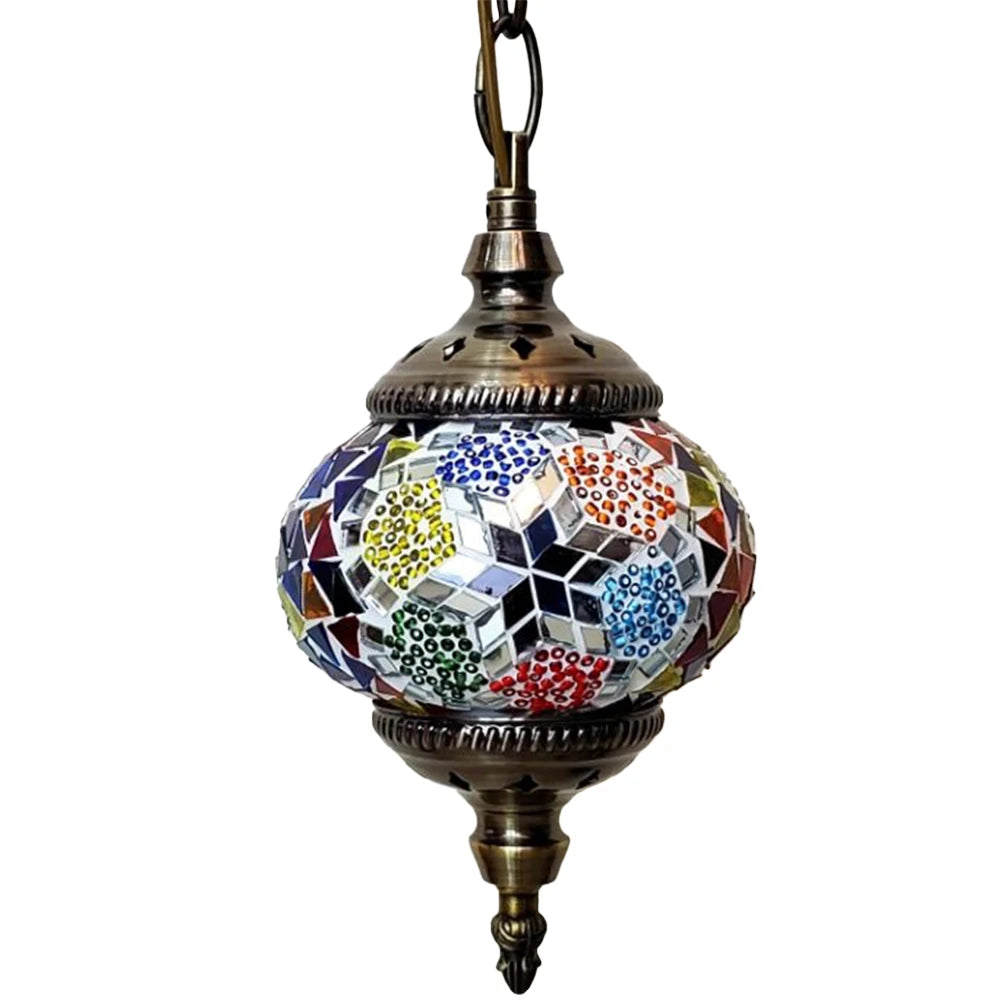 Turkish Moroccan Mosaic Hanging Ceiling Lamp E27 Decorative Glass