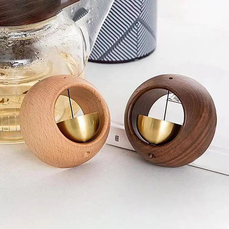 Magnetic Japanese Wooden Wind Chimes Wireless Doorbell Entrance Door