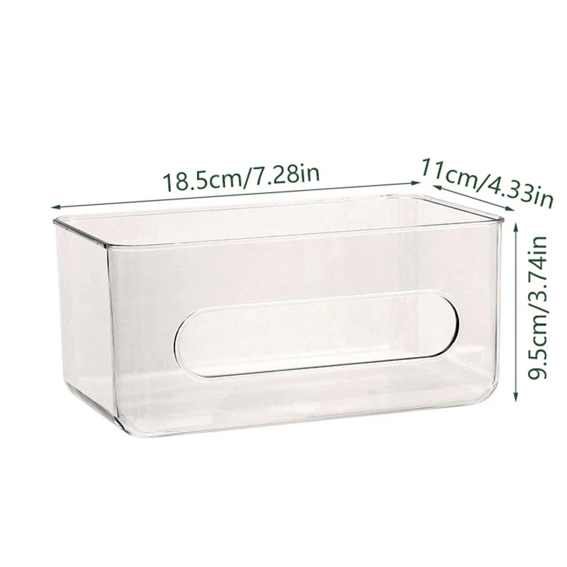 Living Room Desktop Transparent Napkin Box Ins Style Home Creative Bathroom Storage Simple Acrylic Square/Round Tissue Box Zpaxo Style5