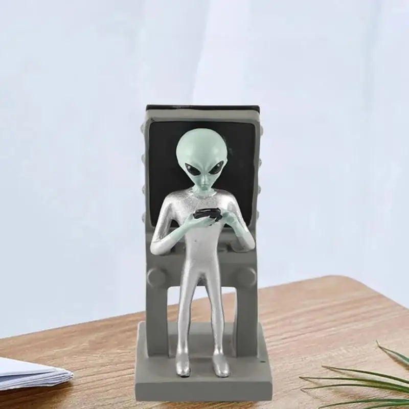 652F Alien Phone Holder Stand Phone Holder Support Desktop Decoration Ornament Zpaxo