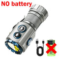 2000LM Compact LED Flashlight – Clip Cap, USB-C, 5 Modes