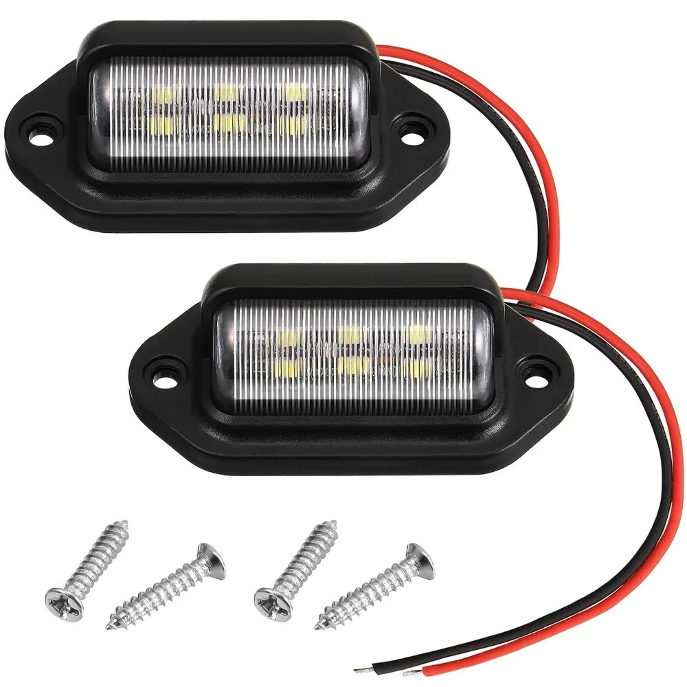 Waterproof LED License Plate Light 12V-24V Durable Side Lamp Step Zpaxo Black