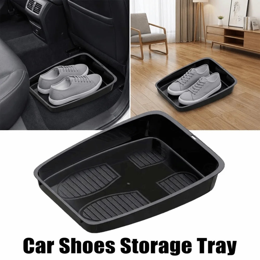 Anti-fouling Car Shoes Storage Tray Portable Plastic Under Seat Zpaxo