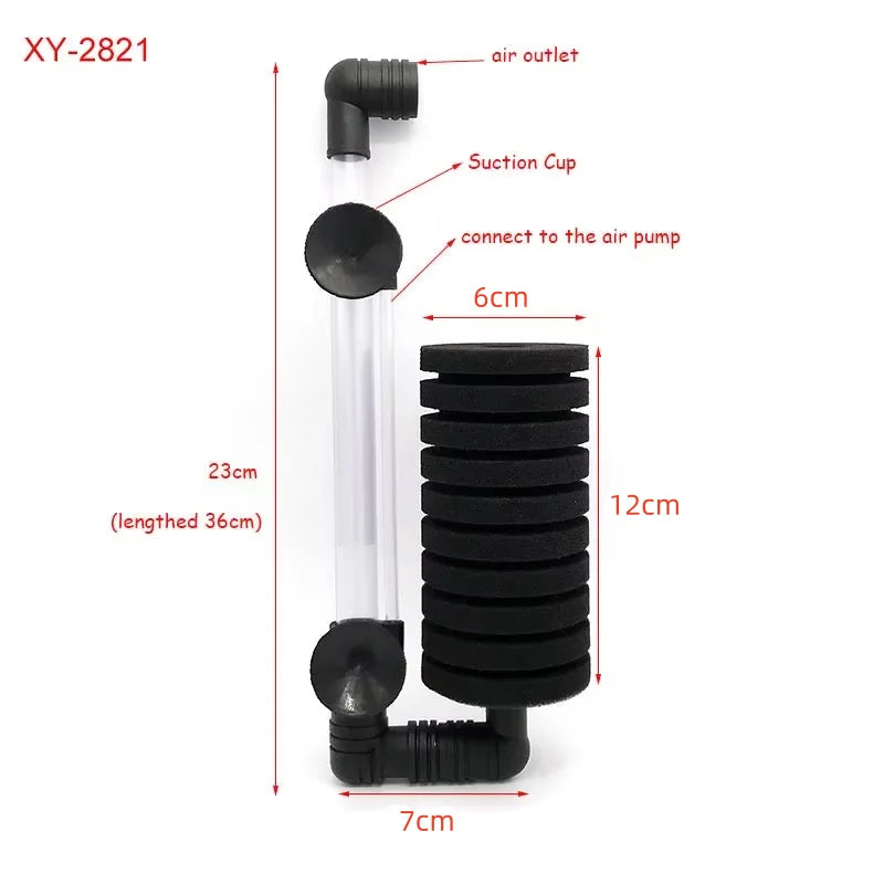 Aquarium Filter Fish Tank Air Pump Skimmer Biochemical Sponge Bio