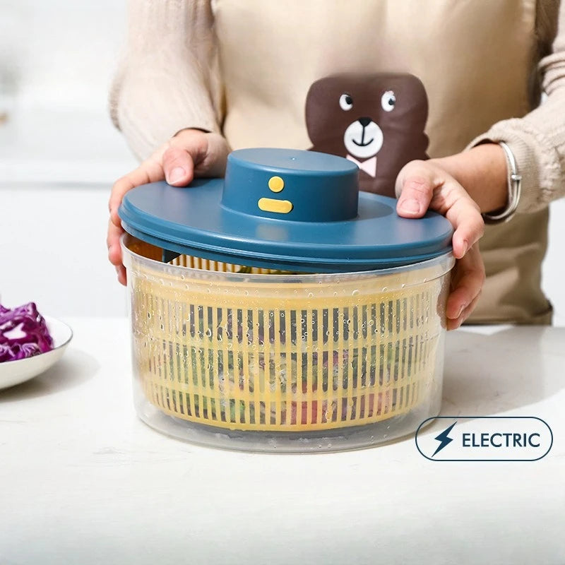 Hot Electric Drain Basket, Electric Vegetable Salad Dehydrator, Vegetable Dehydrator, Vegetable Salad Spin Dryer Kitchen Tools Zpaxo