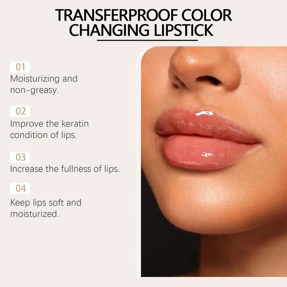 Color Changing Lipstick | 24H Moisturizing Glossy Lip Gloss Color Changing Lipstick Zpaxo
