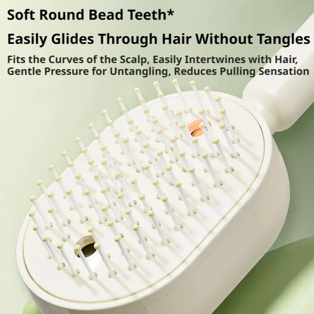 3 in 1 Self Essence Spray Massage Hair Comb Oil Brush Self-cleaning Hairbrush Scalp Therapy Anti Static Detangling Hair Care Zpaxo