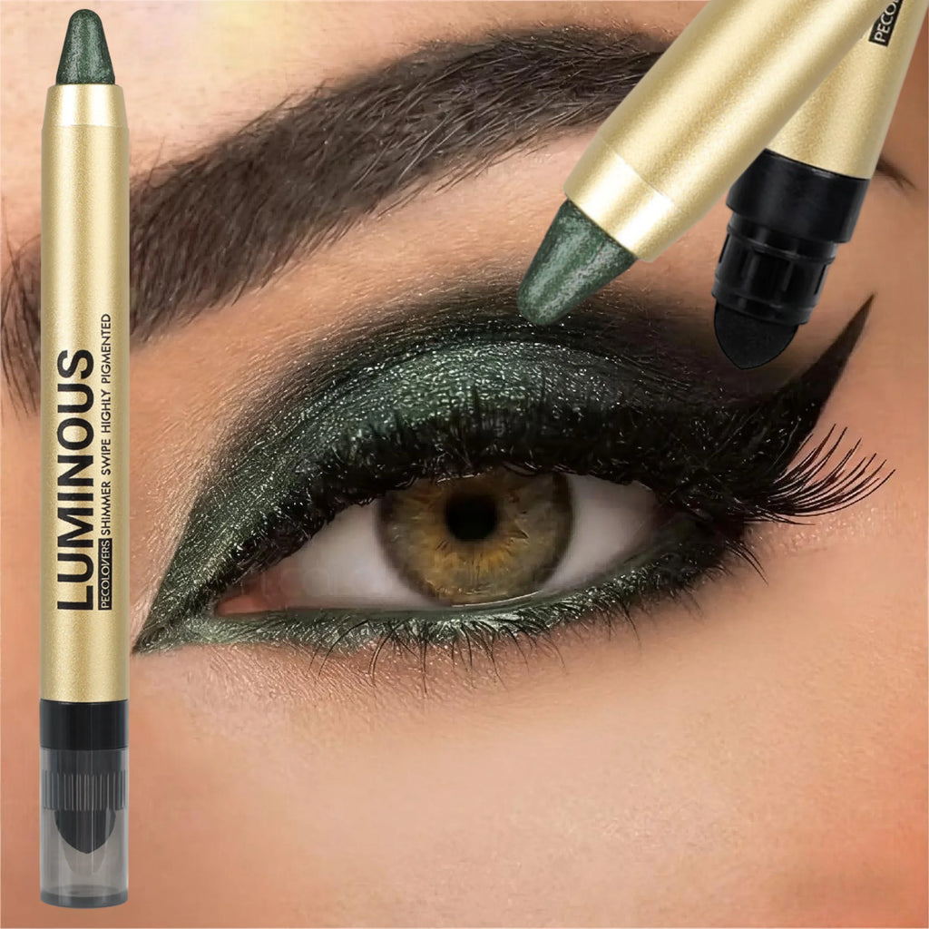 1PC Long-Lasting Green Eyeshadow Pencil - Shimmer, Smudge-Proof Eyeliner & Highlighter Stick - Creamy Glide-On Formula Zpaxo