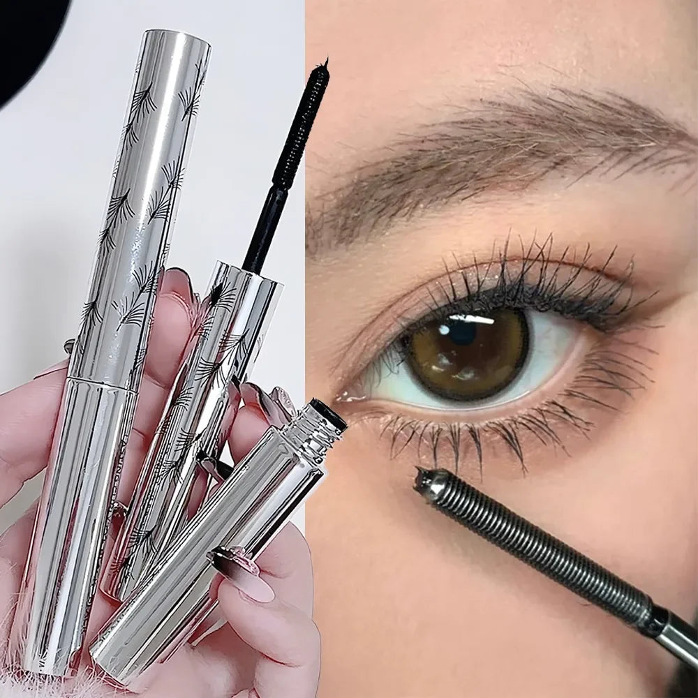 Steel Tube Mascara-Special Spiral Brush,Waterproof LongLasting Silk Fiber Mascara,keep Each Eyelash Curled for aLong Time Makeup Zpaxo