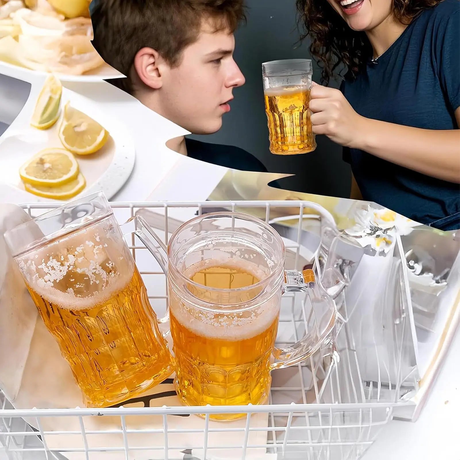 Simulated Beer Mug Funny Fake Double Layer Cup Creative Model Prank