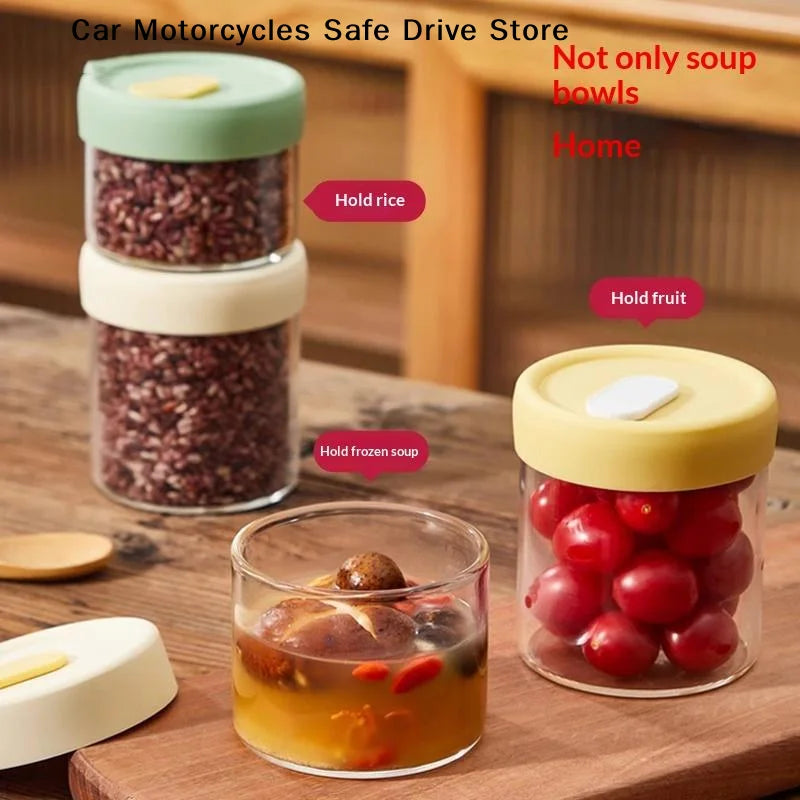 CM1Pc 240 Glass Food Storage Jar Sealed Juice Container Cereals