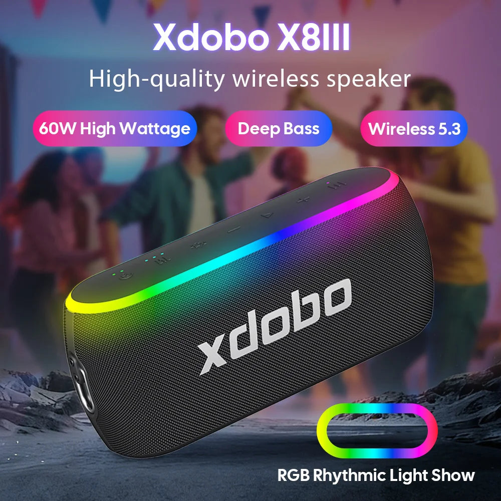 XDOBO X8 Series Wireless Speaker 60W Subwoofer Deep Bass Outdoor Music Smart TV Home Cinema Loudspeaker X8II X8III X8IV Soundbar Zpaxo