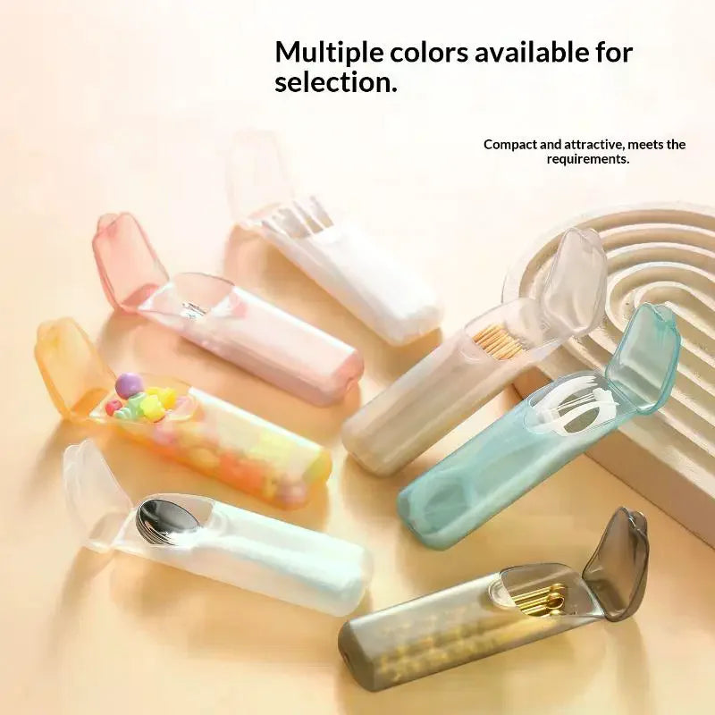 5pcs/set Mini Toothpick Storage Boxes Toothpick Holder With Lid Home Kitchen Restaurant Portable Small Toothpick Case Zpaxo