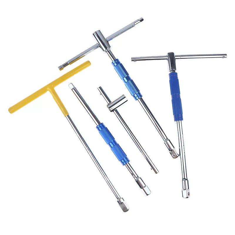Multifunctional T-handle Socket Wrench Interchangeable Sockets Lever Zpaxo