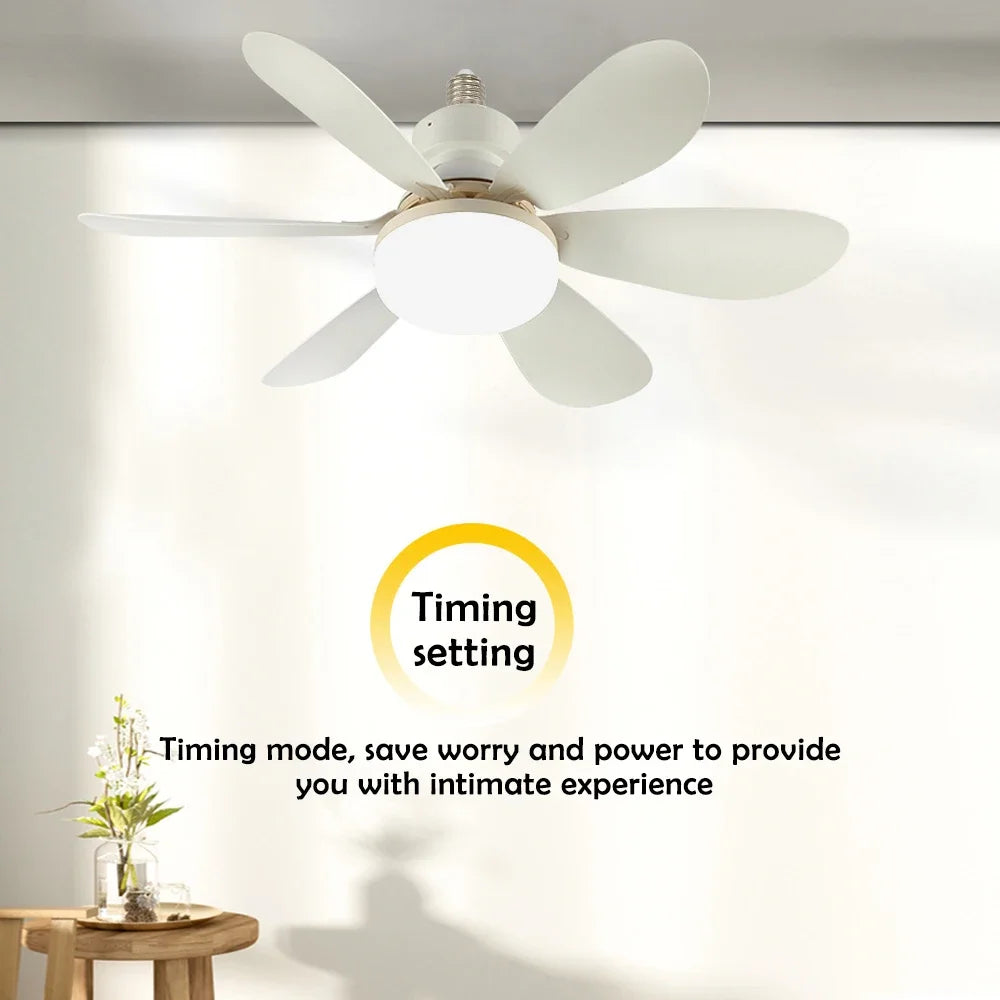 E26/E27 Base Home-use Quietly Ceiling Fan with 40W LED Night Light Wireless Remote Stepless Dimming Smart Ceiling Fan Lights Zpaxo