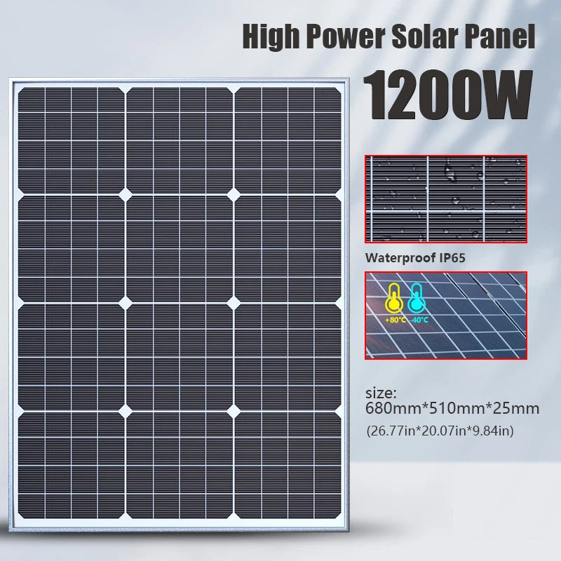 Multiple Wattage 2000W 500W 12V Professional Flexible Solar Panel Zpaxo