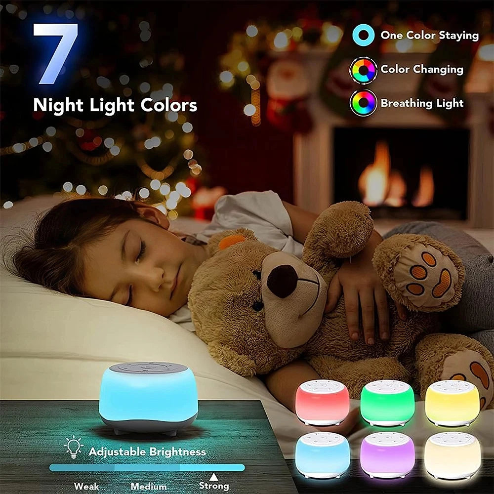 White Noise Machine – 34 Sounds, Night Light, Baby & Adult Sleep