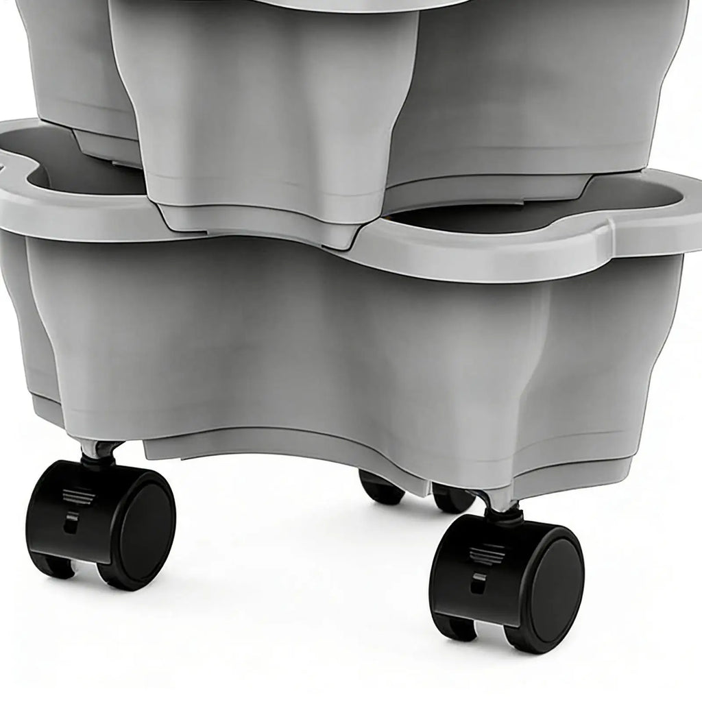 Stackable Vertical Garden Planter Tower – 4/5 Tier with Casters Vertical Garden Planter Zpaxo