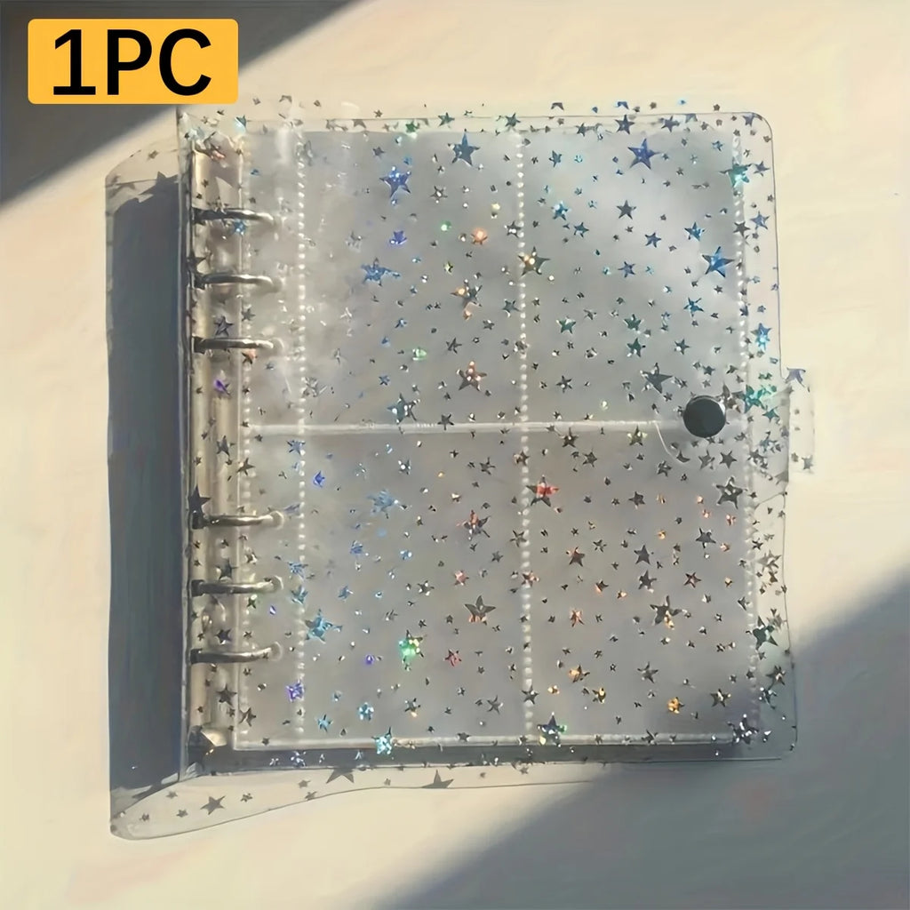 200-Slot 3-Inch Photo & Polaroid Card Album – Holographic Cover