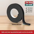 Self-Adhesive Thick Rubber Furniture Pads Cuttable Anti Slip Rubber Mat Self Adhesive Floor Protectors for Chair Legs Sofa Zpaxo Width 2cm 2 Meters 6mm|2PCS