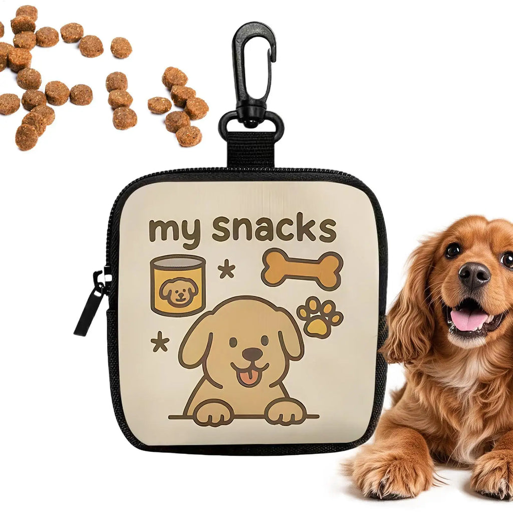 Portable Dog Treat Bag With Hook And Zipper Pet Training Pocket Puppy Pet Training Outdoor Walking Bag Dog Training Accessory Zpaxo