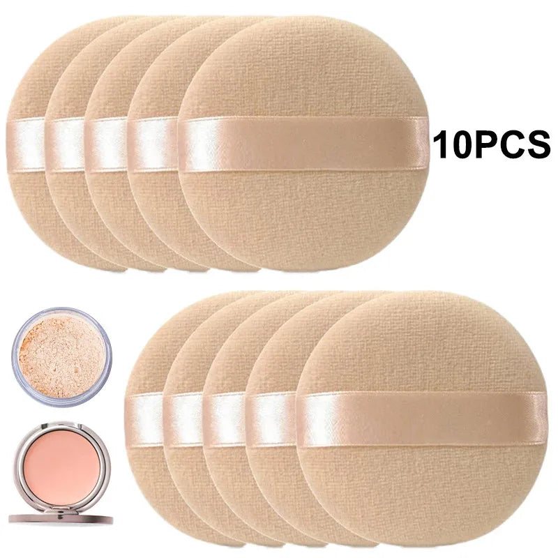 Soft Velvet Powder Puff – Double-Sided Makeup Sponge Set